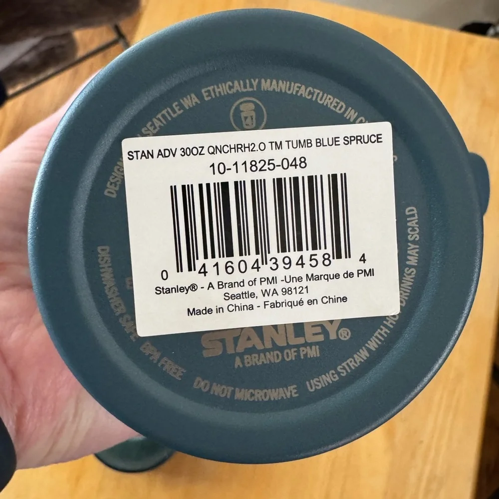 Stanley Travel Tumbler — Blue Spruce with Clear Lid - Picture 3 of 3